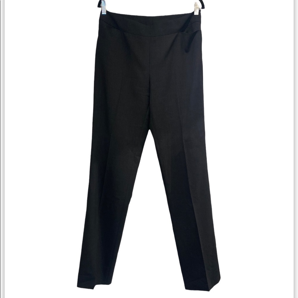 Akris Punto Lightweight Wool Charcoal Pants Side Zip Size 10 AS IS SEE PICS